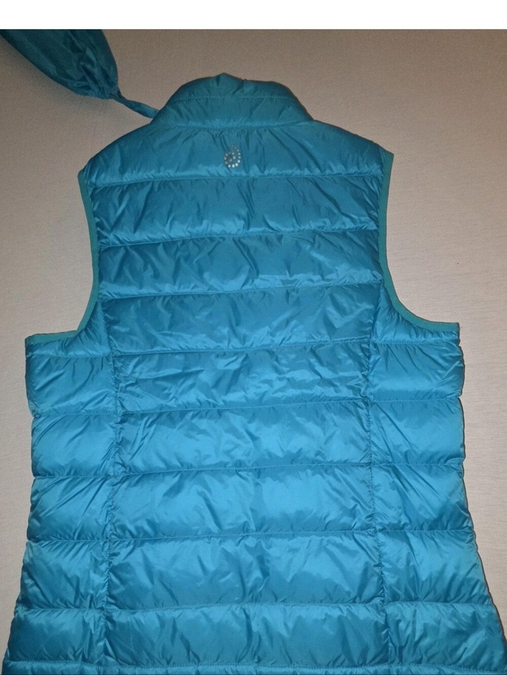 BE INSPIRED Down Filled Quilted Puffer Vest Packable Women’s Turquoise Large - Picture 5 of 5
